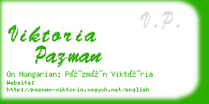 viktoria pazman business card